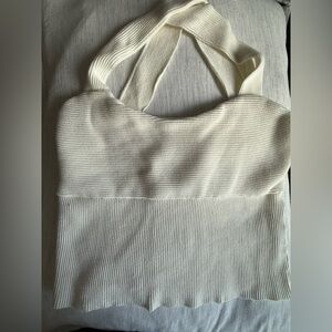 Abercrombie & Fitch Ottoman Ribbed Sweater Cross-Back Tank